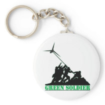 Green Soldier Windmill Keychain