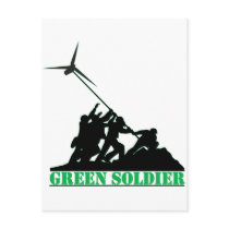 Green Soldier Windmill Post Card