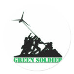 Green Soldier Windmill stickers