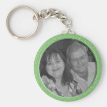 green speckels frame keychain