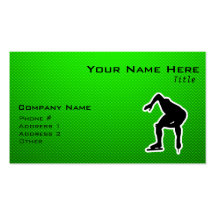 Green Speed Skater Business Card Template