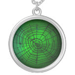 Green Spiders web Necklace