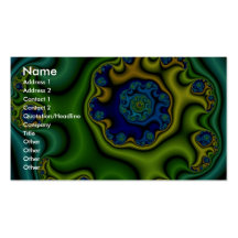Green spiral curtain business card templates