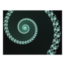 Green Spiral - fractal design Photo Print