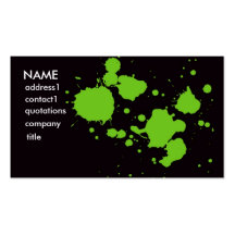 green splash business card template