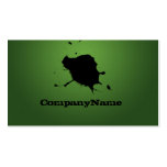 Green Splatter Business Cards
