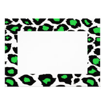 Green spotted Leopard Invitation