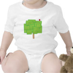 Green Square Tree with Red Bird Creeper
