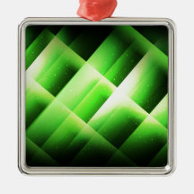 Green Squares Christmas Tree Ornament