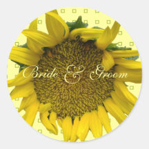 Green Squares wedding Stickers