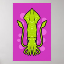Green Squid Posters