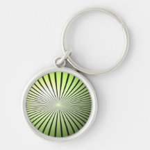 Green Star Globe Key Chain