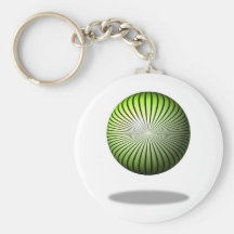 Green Star Globe Keychain
