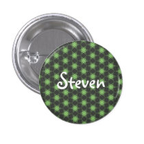 Green Star Name badge button pin buttons