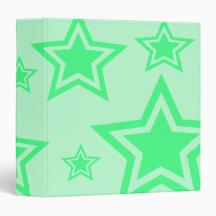 Green Stars 1.5" Binder