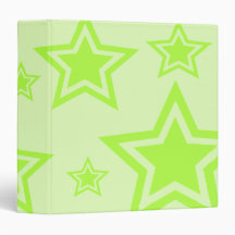 Green Stars 1.5" Binder