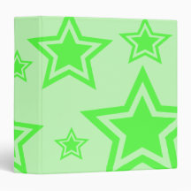 Green Stars 1.5" Binder