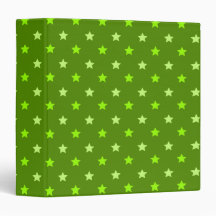 Green Stars 1.5" Binder