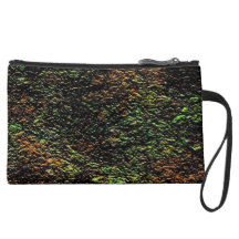 Green Stone Textured Clutch Wristlet