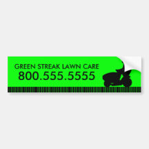 green streak lawn care services bumper stickers