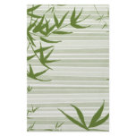 Green Stripe Floral Border stationery