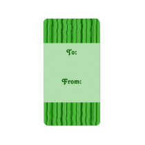 green stripe gift tag