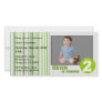 Green Stripe Kids Birthday Photo Card