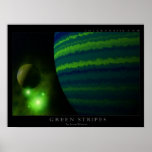 Green Stripes Print