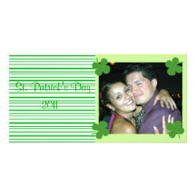Green Stripes St. Patrick's Photo Card