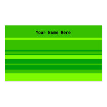 Green Stripes, Your Name Here business cards