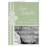 Green Stylish Damask Card