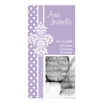 Green Stylish Damask Photo Card