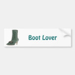Green Suede Boot Bumper Stickers