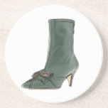 Green Suede Boot Coasters