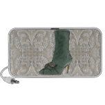 Green Suede Boot with Lace Background iPod Speakers