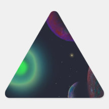 GREEN SUN TRIANGLE STICKERS