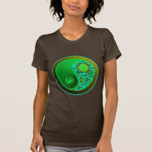 Green Swirls Yin Yang Tee Shirt