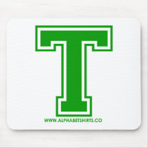 Green T Mouse Pads