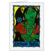 Green Tara Greeting Cards