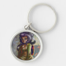 Green Tea Geisha Keychain