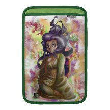 Green Tea Geisha Macbook Sleeve
