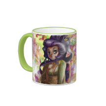 Green Tea Geisha Ringer Mug