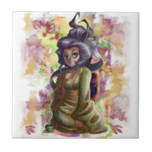 Green Tea Geisha Tile
