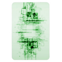 Green Techno Abstract Magnet