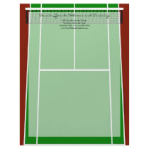 Green Tennis Court Design Custom Letterhead