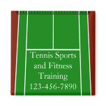 Green Tennis Court Design magnets