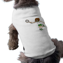 Green tennis girl pet clothing