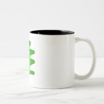 Green Tennis Guy Coffee Mugs