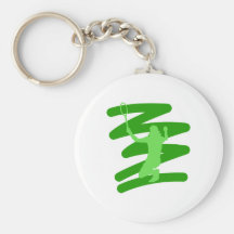 Green Tennis Guy Keychains