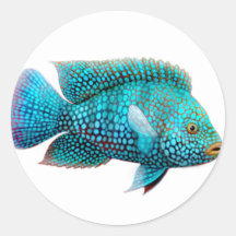 Green Texas Cichlid Sticker